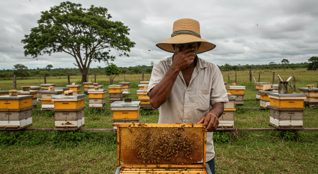 Apicultor no Nordeste adia colheita de mel devido a tarifas de Trump e queda nos preços